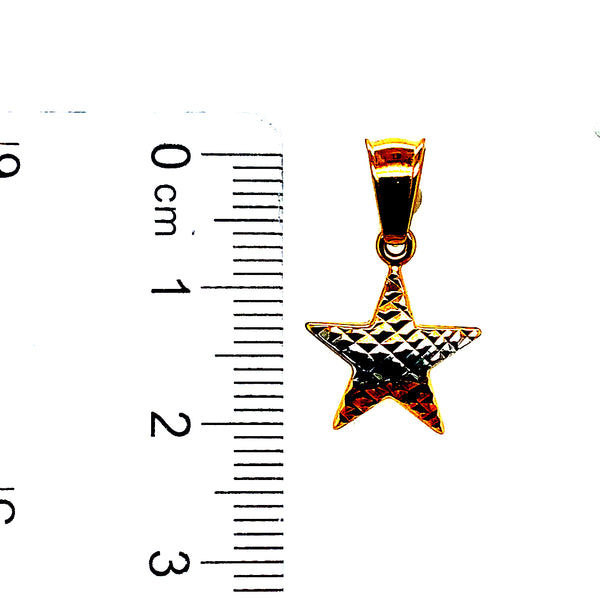 Dije (estrella) en oro 3 Tonos 10kt.