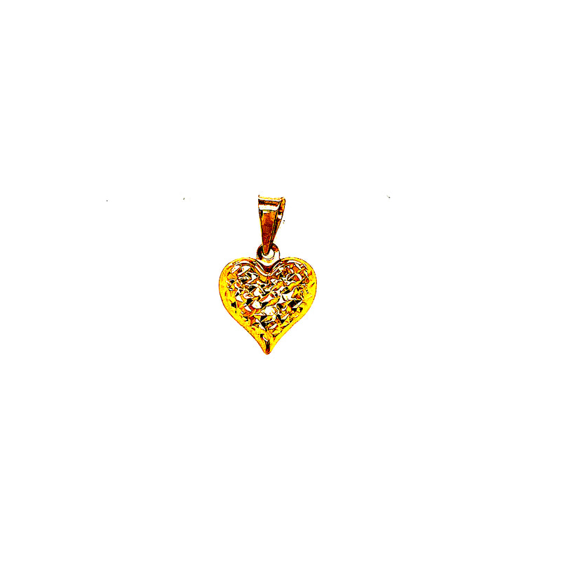 Dije (corazón) en oro amarillo 10kt.