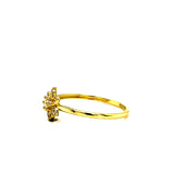 Anillo con circones en oro amarillo 10kt.