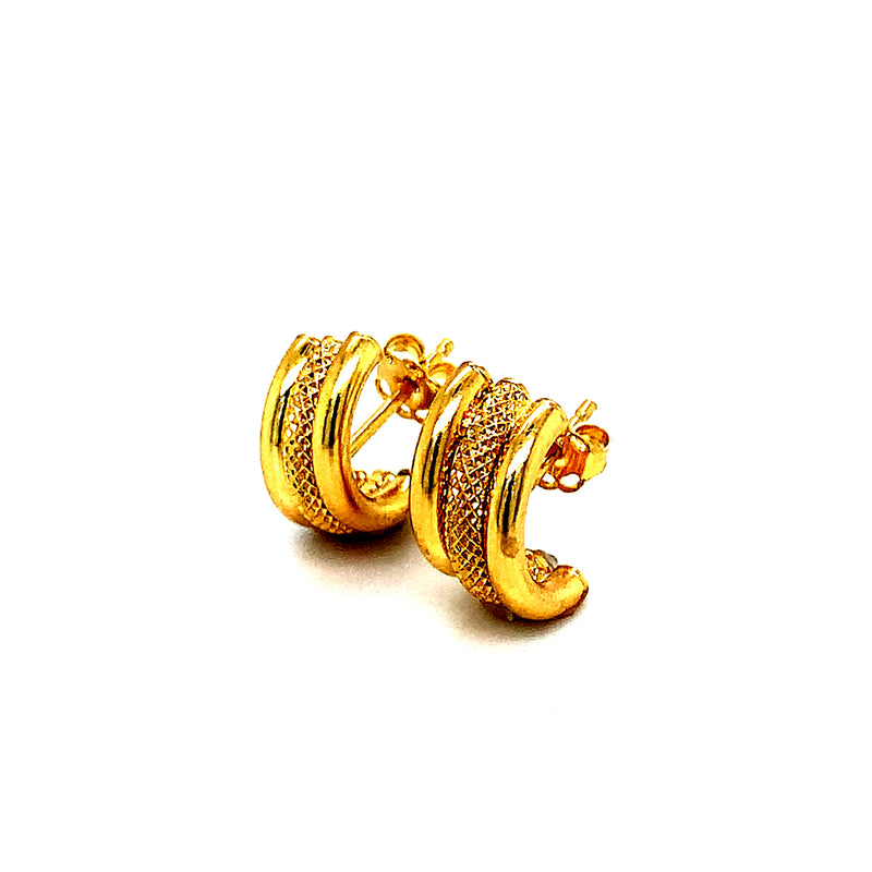 Aretes en oro amarillo 10kt.