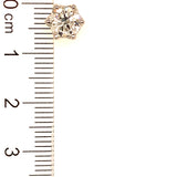 (LD) Aretes con diamantes de laboratorio en oro amarillo 14kt. D-1.90Cts.
