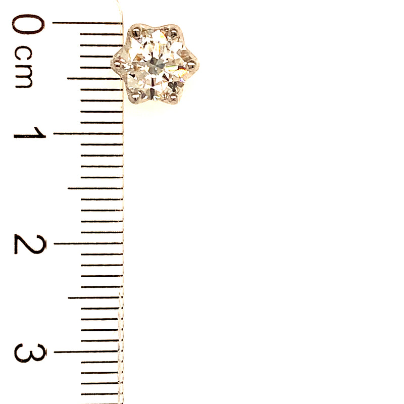 (LD) Aretes con diamantes de laboratorio en oro amarillo 14kt. D-1.96Cts.