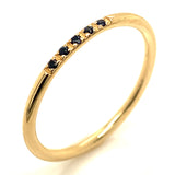 Anillo de zafiros en oro amarillo 14k