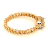 Anillo de Ópalo con diamantes en oro amarillo 14k.