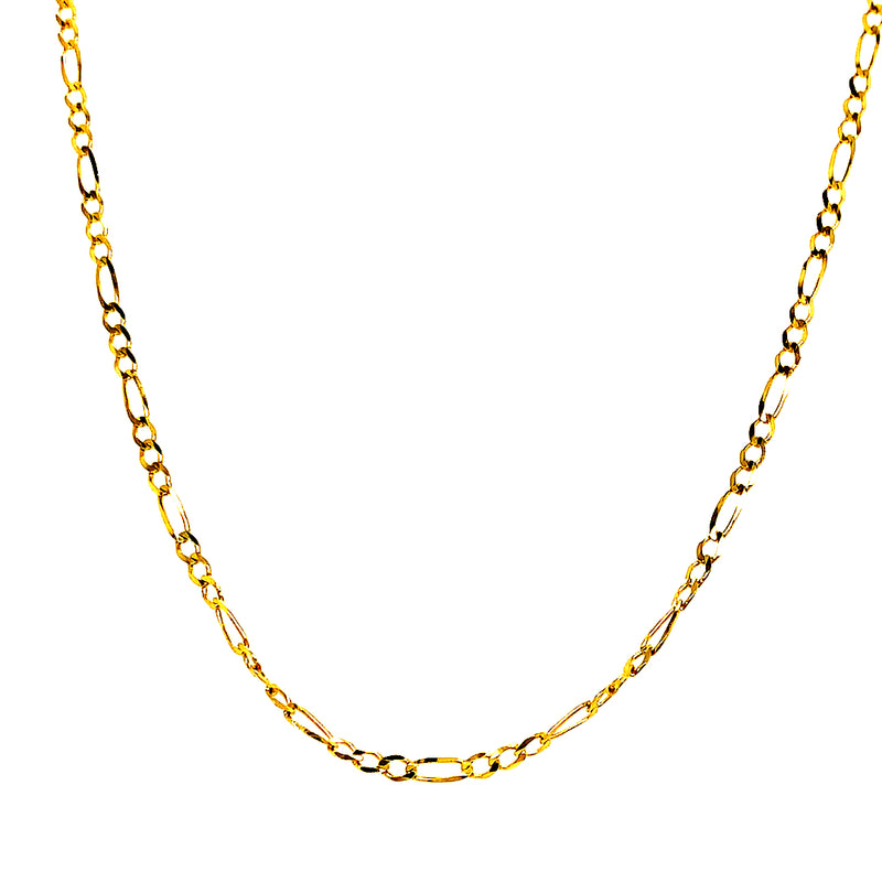 Cadena (cartier) en oro amarillo 10k 60cm