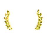 Aretes de Peridoto en oro amarillo 14k.