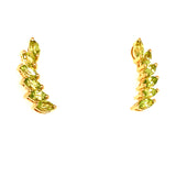 Aretes de Peridoto en oro amarillo 14k.
