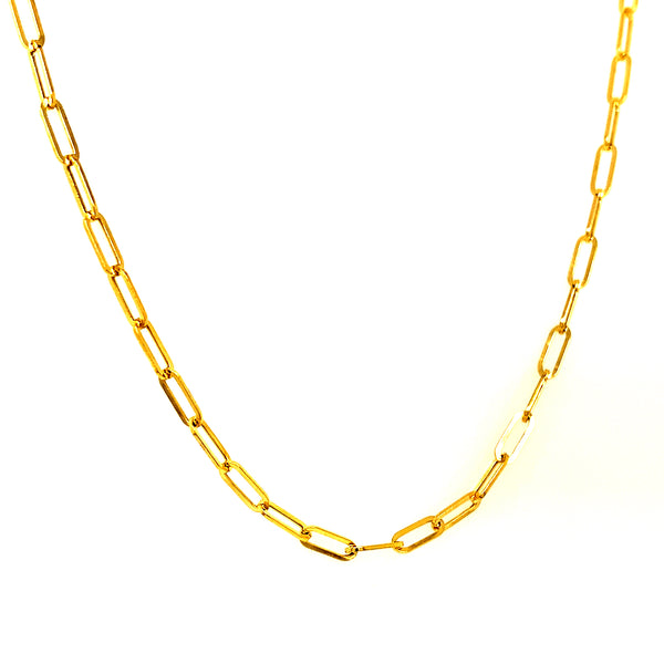 Cadena (clip) en oro amarillo 10k. 45cm
