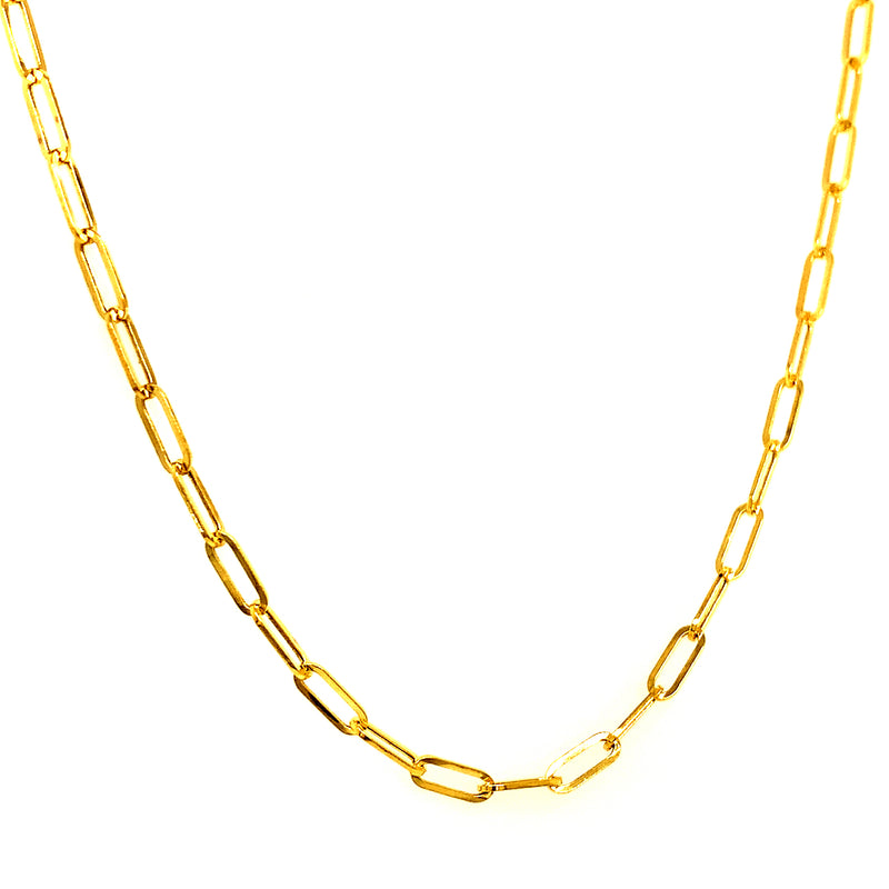 Cadena (clip) en oro amarillo 10k. 50cm