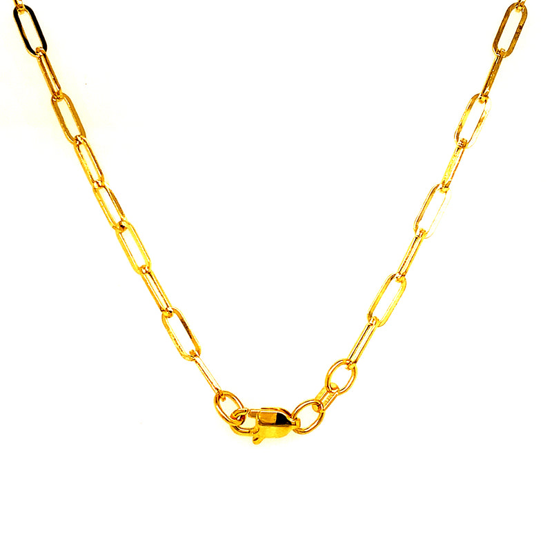 Cadena (clip) en oro amarillo 10k. 50cm