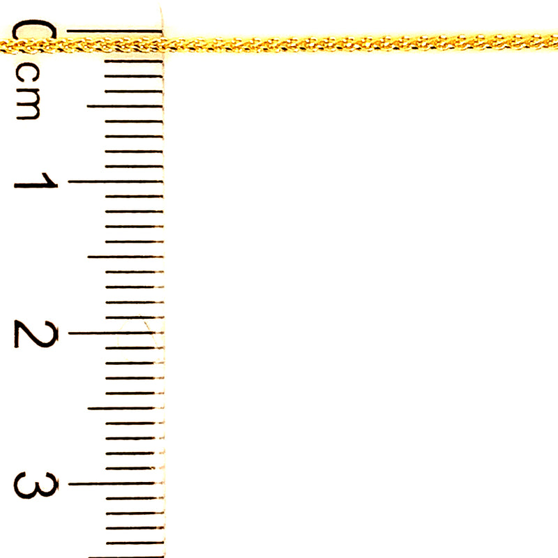 Cadena (espiga) en oro amarillo 10k. 45cm