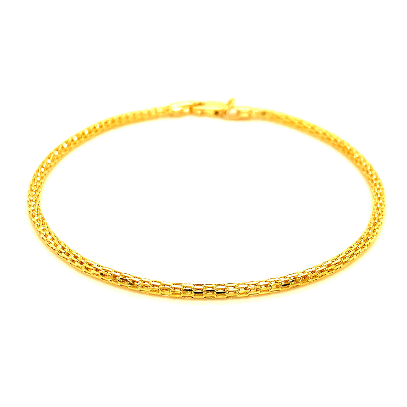 Pulsera en oro amarillo 10k. 19cm