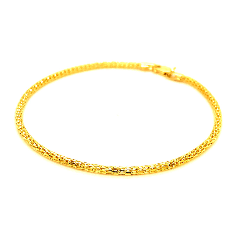 Pulsera en oro amarillo 10k. 19cm