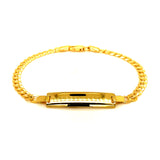 Pulsera (gourmet) grabable para bebés en oro amarillo 10k. 15cm
