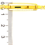 Pulsera (gourmet) grabable para bebés en oro amarillo 10k. 15cm