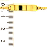 Pulsera (gourmet) grabable para bebés en oro amarillo 10k. 15cm