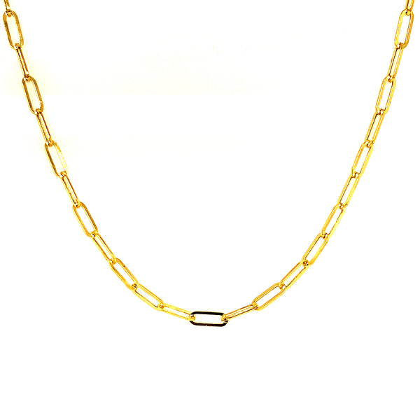 Cadena (clip) en oro amarillo 10k. 40cm
