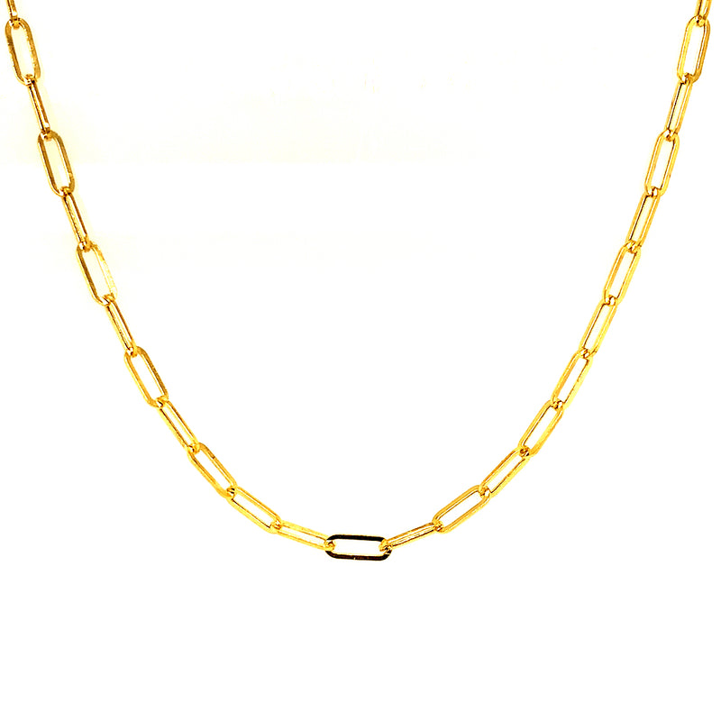 Cadena (clip) en oro amarillo 10k. 40cm