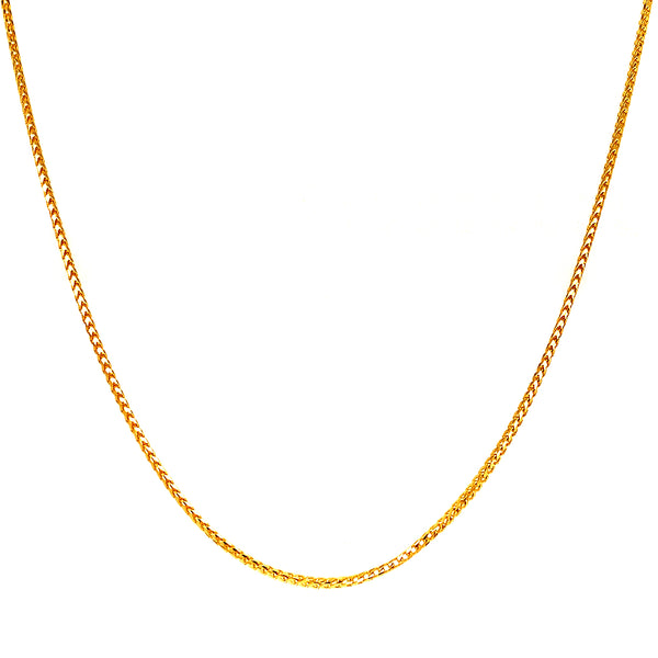 Cadena (espiga) en oro amarillo 10k. 50cm
