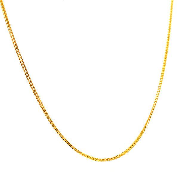 Cadena (espiga) en oro amarillo 10k. 50cm