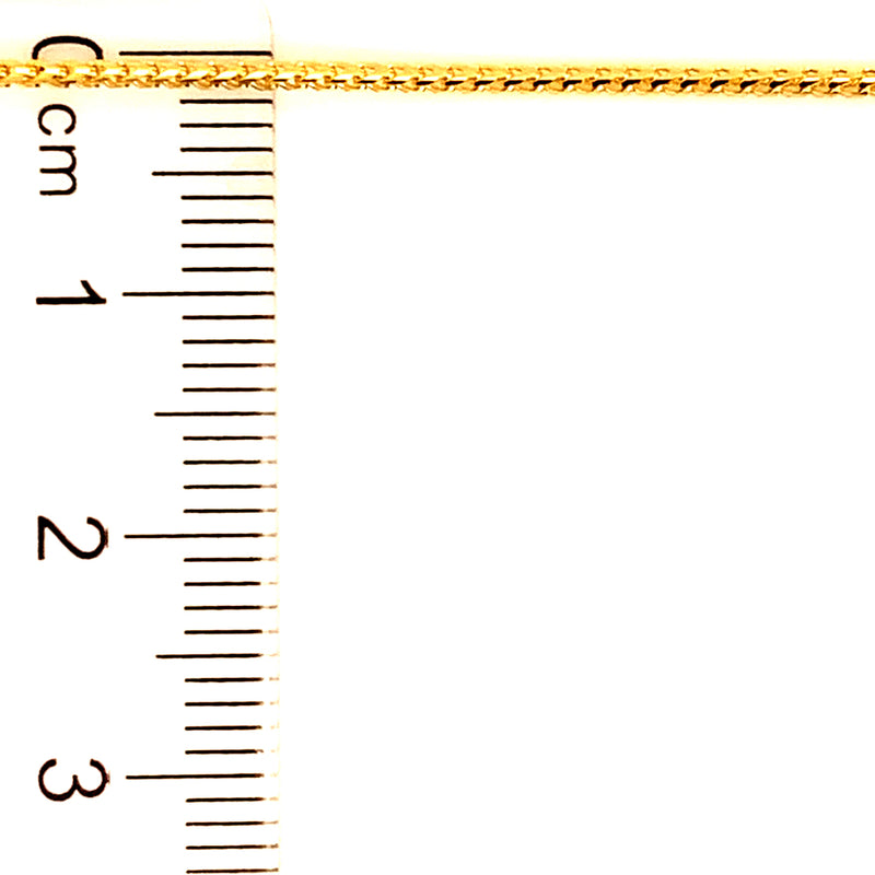 Cadena (espiga) en oro amarillo 10k. 50cm