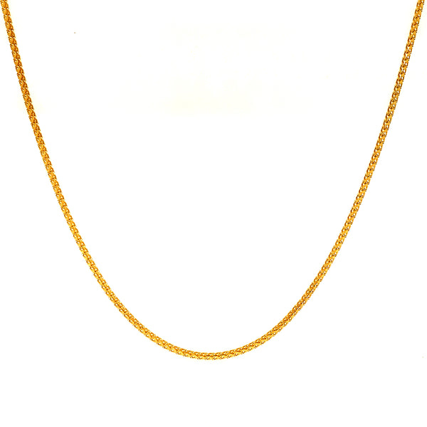 Cadena (espiga) en oro amarillo 10k. 45cm