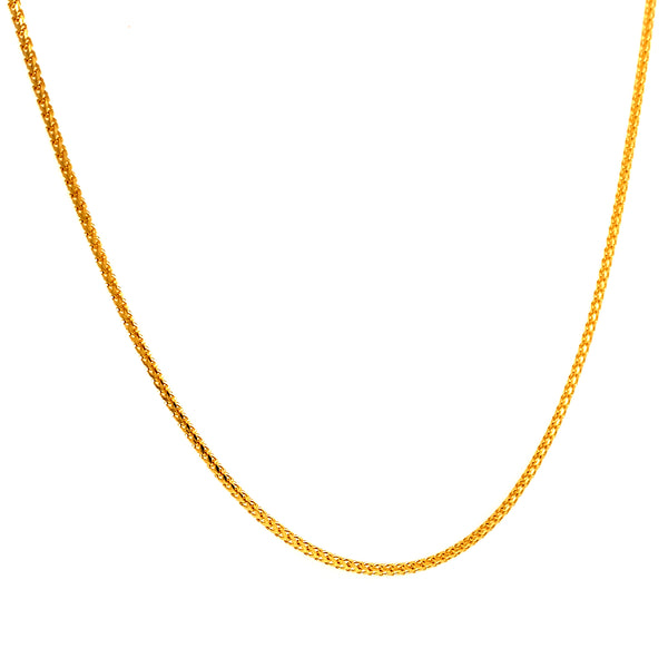 Cadena (espiga) en oro amarillo 10k. 45cm