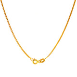 Cadena (espiga) en oro amarillo 10k. 45cm