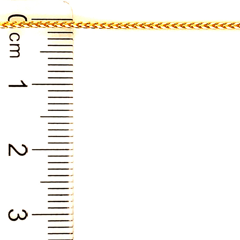 Cadena (espiga) en oro amarillo 10k. 45cm
