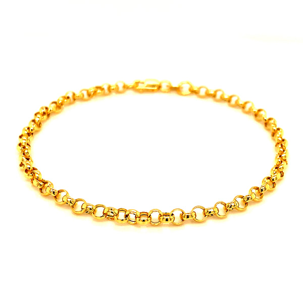 Pulsera en oro amarillo 10k. 19cm
