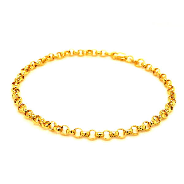 Pulsera en oro amarillo 10k. 19cm