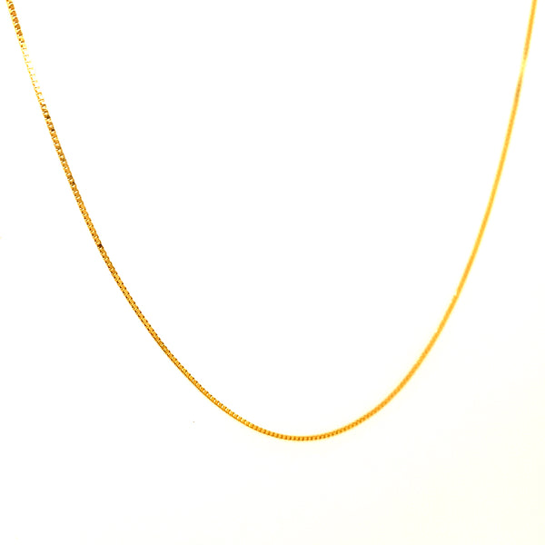 Cadena (veneciana) en oro amarillo 10k. 40cm