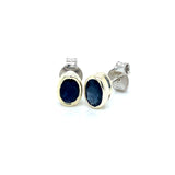 Aretes de zafiros en plata 925