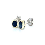Aretes de zafiros en plata 925
