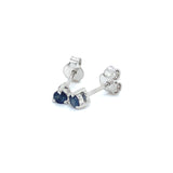 Aretes de zafiros en plata 925