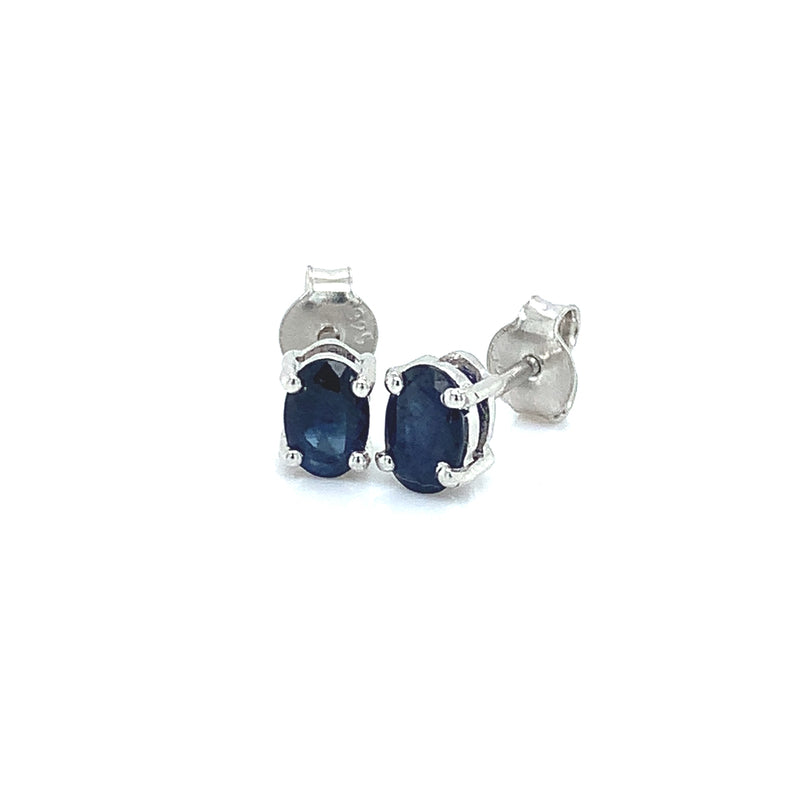Aretes de zafiros en plata 925