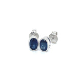 Aretes de zafiros en plata 925