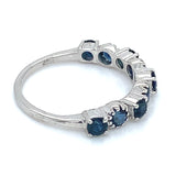 Anillo con zafiros en plata 925
