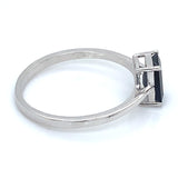 Anillo con zafiro en plata 925
