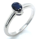 Anillo con zafiro en plata 925