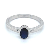 Anillo con zafiro en plata 925