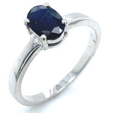 Anillo con zafiro en plata 925