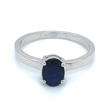 Anillo con zafiro en plata 925