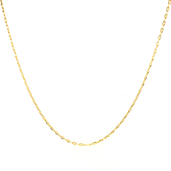 Cadena (mini clip maciza) en oro amarillo 18kt. 50cm