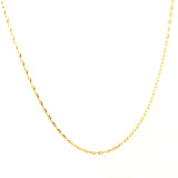 Cadena (mini clip maciza) en oro amarillo 18kt. 50cm
