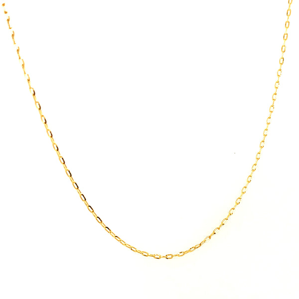 Cadena (mini clip maciza) en oro amarillo 18kt. 50cm