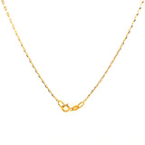 Cadena (mini clip maciza) en oro amarillo 18kt. 50cm