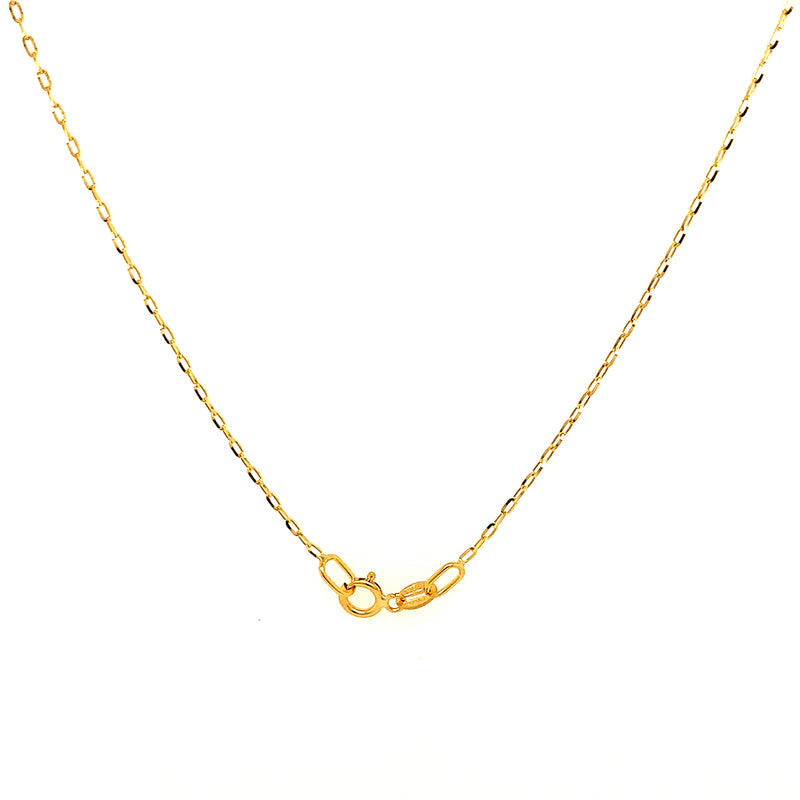 Cadena (mini clip maciza) en oro amarillo 18kt. 50cm