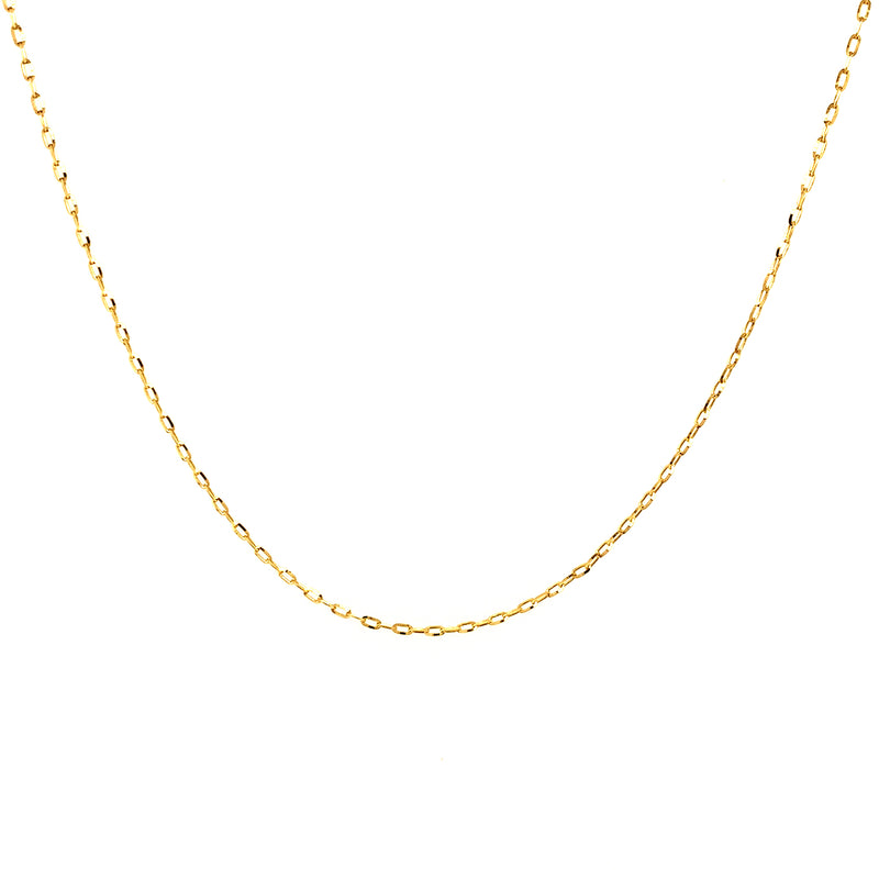 Cadena (mini clip maciza) en oro amarillo 18kt. 40cm