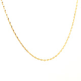 Cadena (mini clip maciza) en oro amarillo 18kt. 40cm